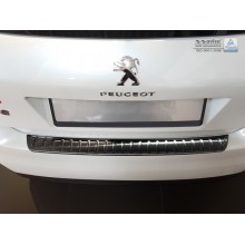 Накладка на задний бампер (черная) Peugeot II 308 FL (2017-)